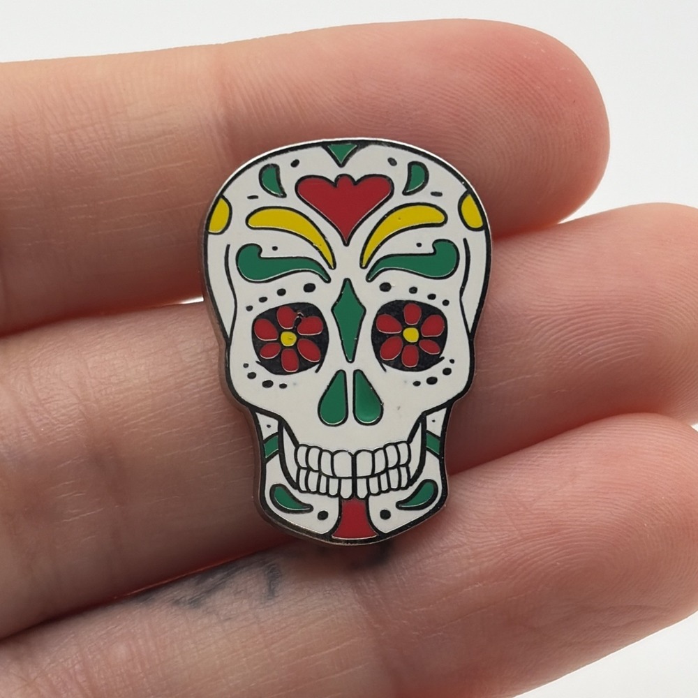 Day Of The Dead Calavera Sugar Skull Mexico Mexican Lapel Hat Pin